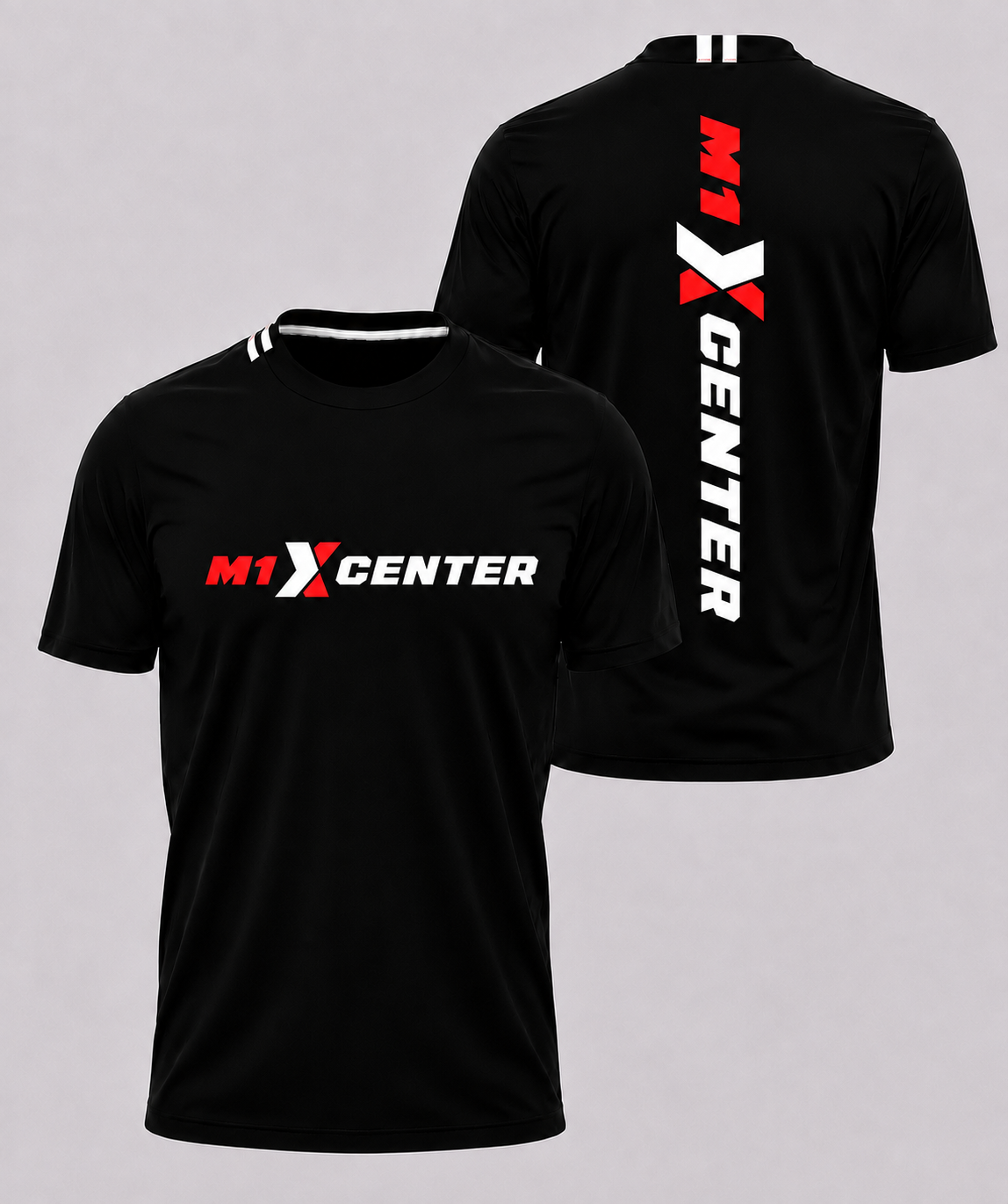 M1 X Center Vertical Wordmark Tee