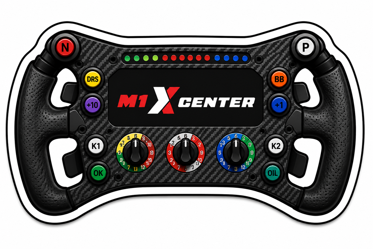 M1 X Center Steering Wheel Sticker