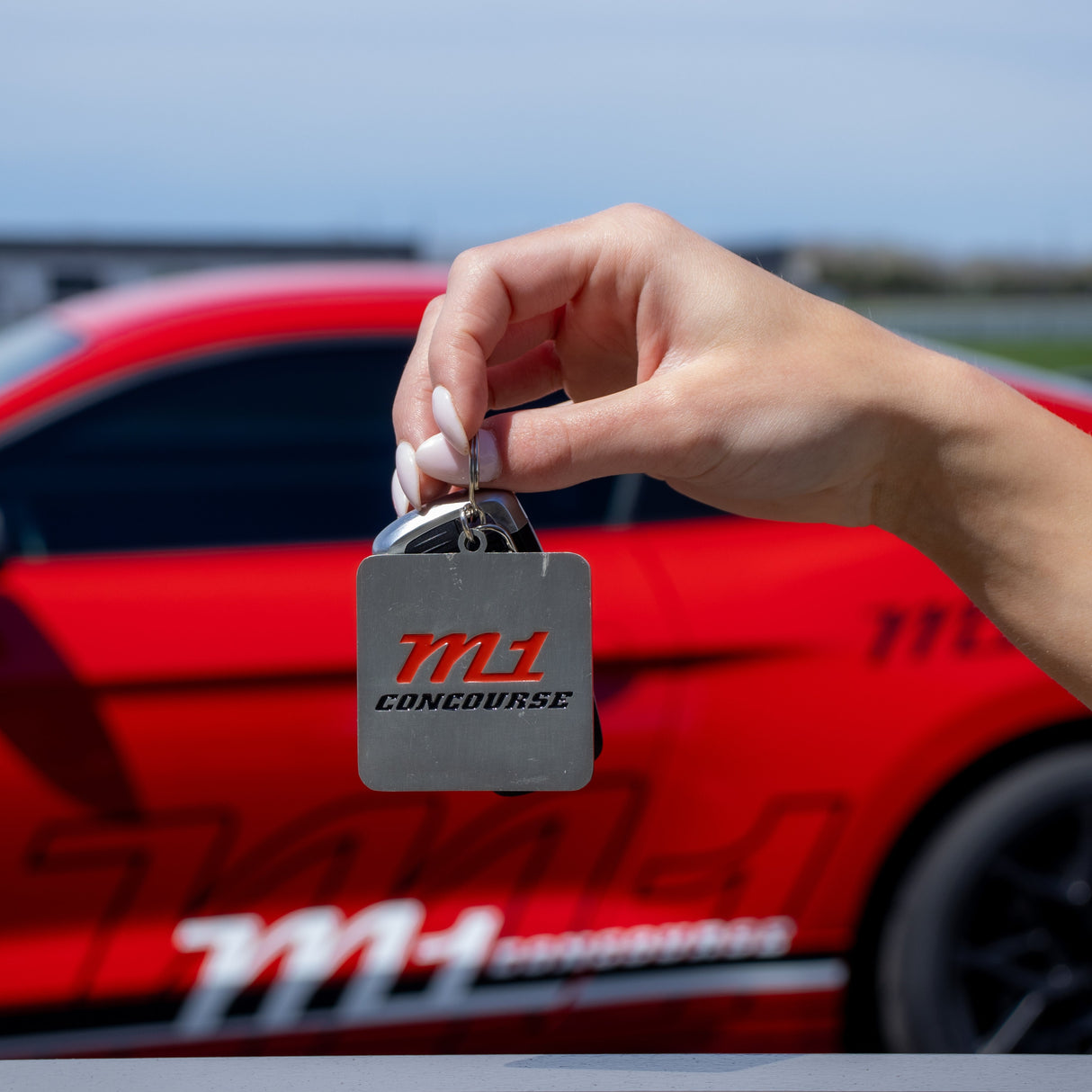 Large Metal M1 Square Key Chain