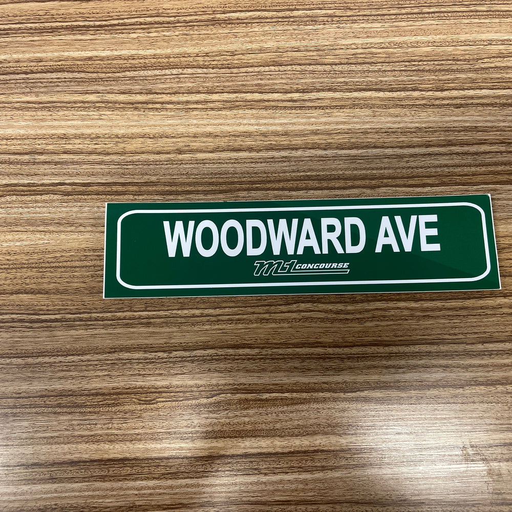 Woodward Ave Street Sign Sticker