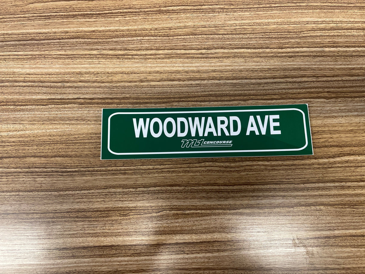 Woodward Ave Street Sign Sticker