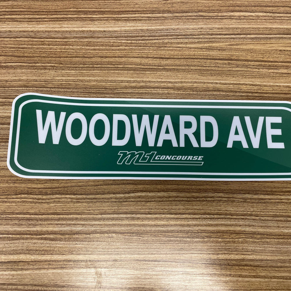 Woodward Ave Street Sign Sticker