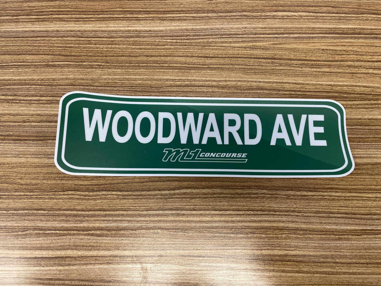Woodward Ave Street Sign Sticker