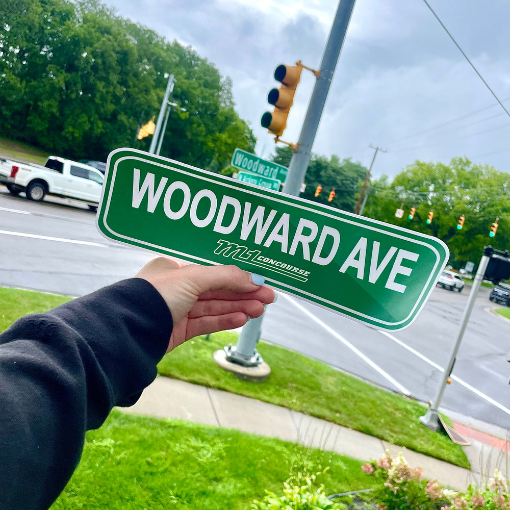 Woodward Ave Street Sign Sticker