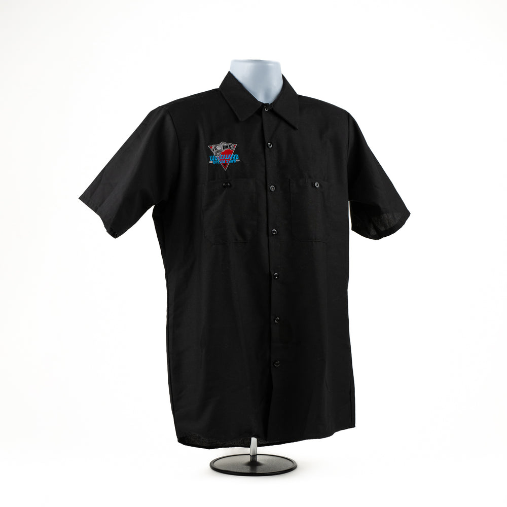 Woodward Logo Mechanic Shirt by Red Cap Brand - Black