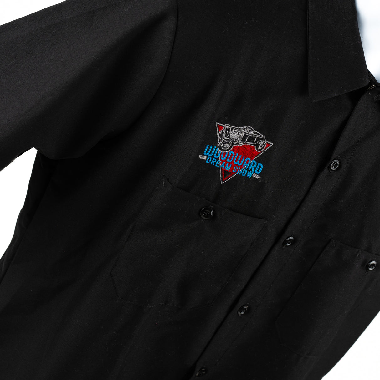 Woodward Logo Mechanic Shirt by Red Cap Brand - Black