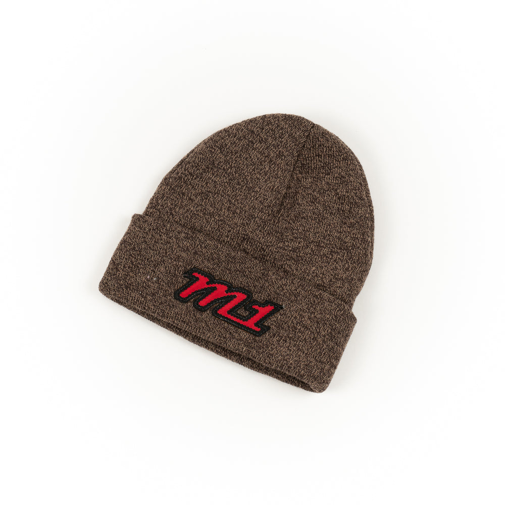 Legacy M1 Beanie Marled with Bright Red Logo