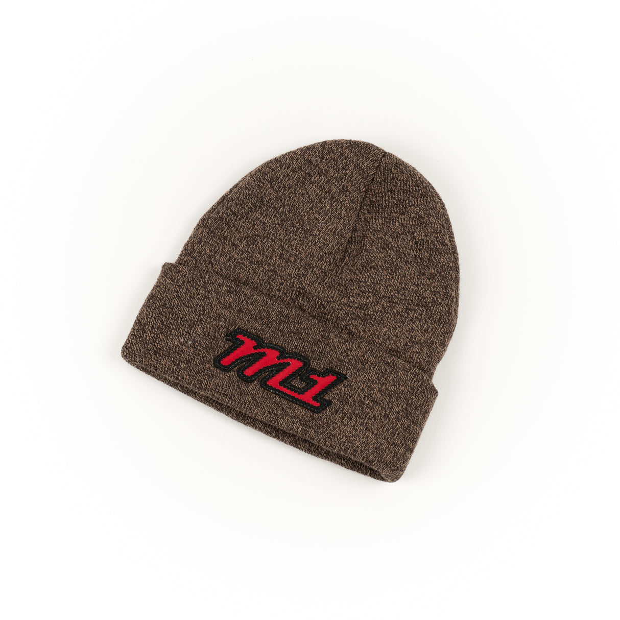 Legacy M1 Beanie Marled with Bright Red Logo