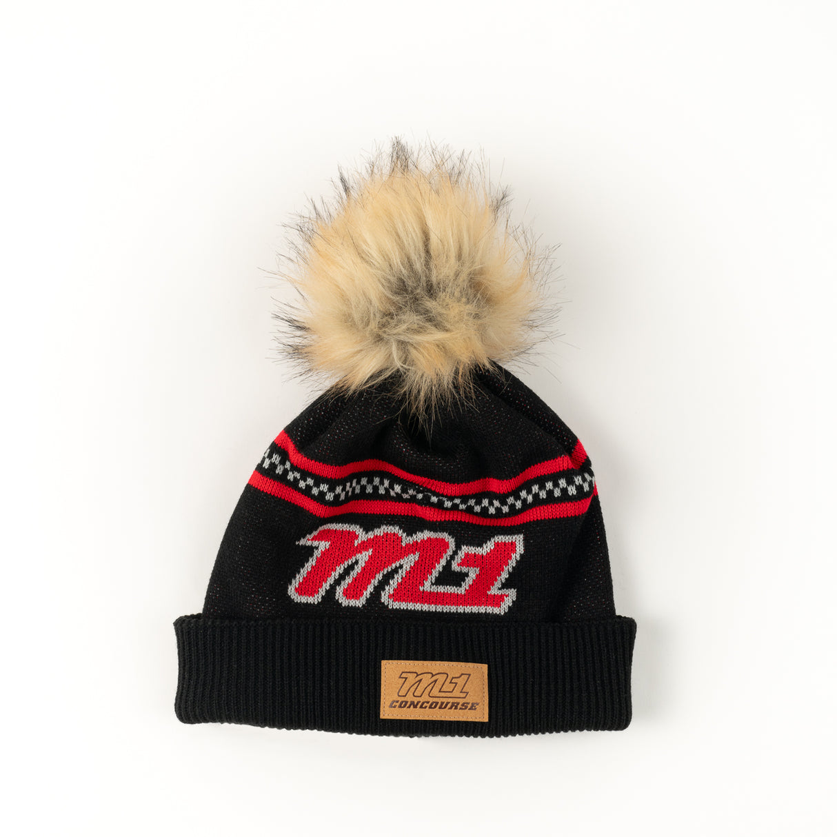 M1 Custom Faux Fur Pom Knit Hat