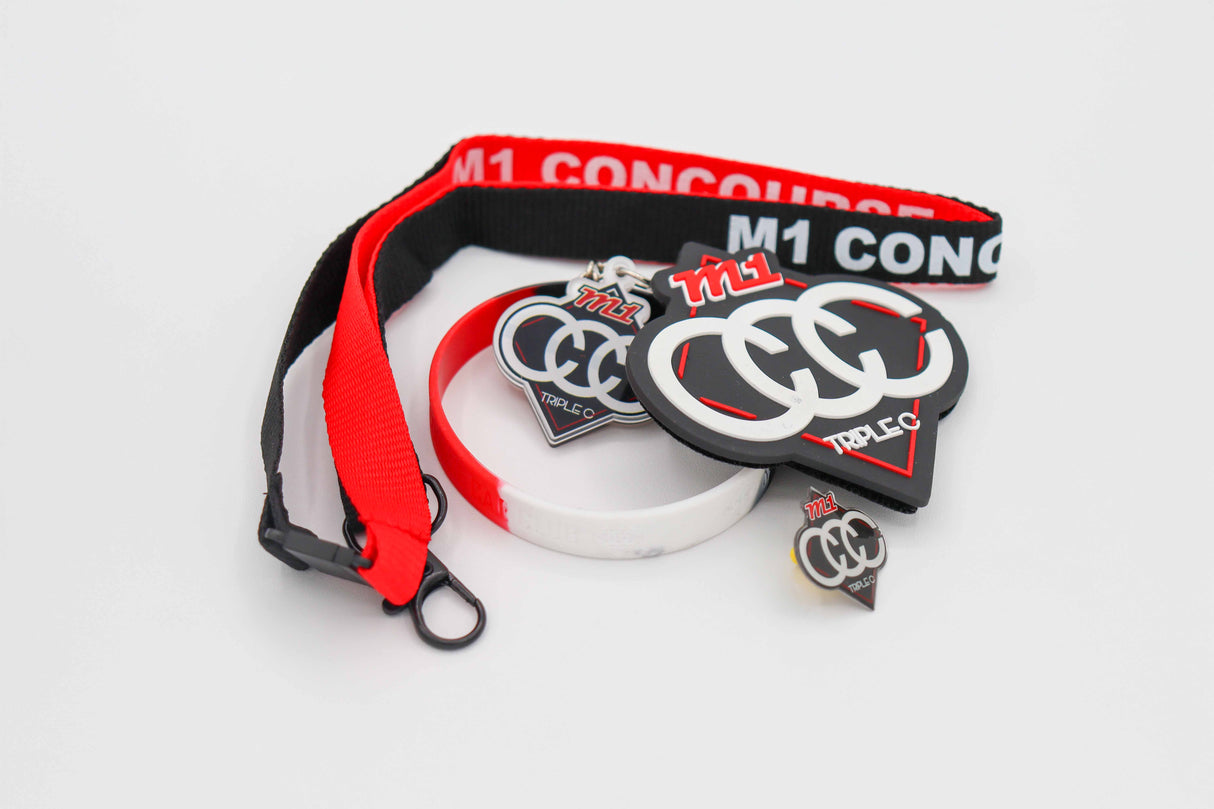 M1CCC Debossed Wristband – Multi-Color Silicone Club Band