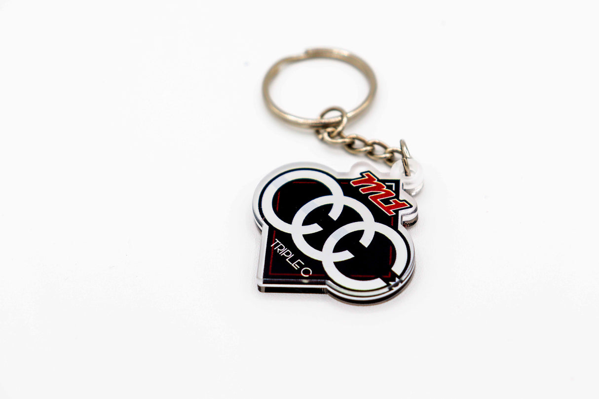 M1CCC Acrylic Keychain – Double-Sided Logo with Split Ring