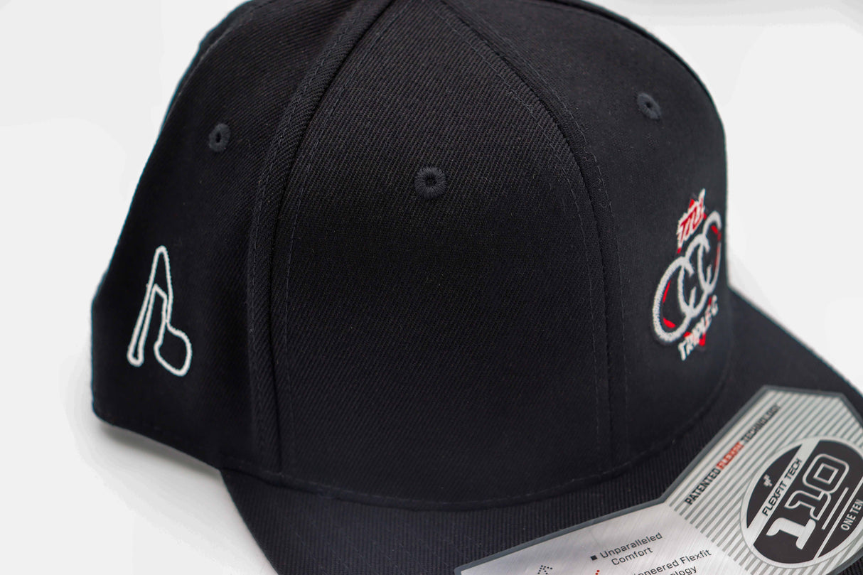 M1CCC Black Snapback Hat – FLEXFIT® Tech, Full-Throttle Style