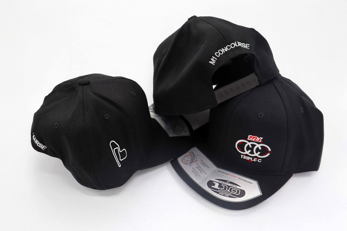 M1CCC Black Snapback Hat – FLEXFIT® Tech, Full-Throttle Style