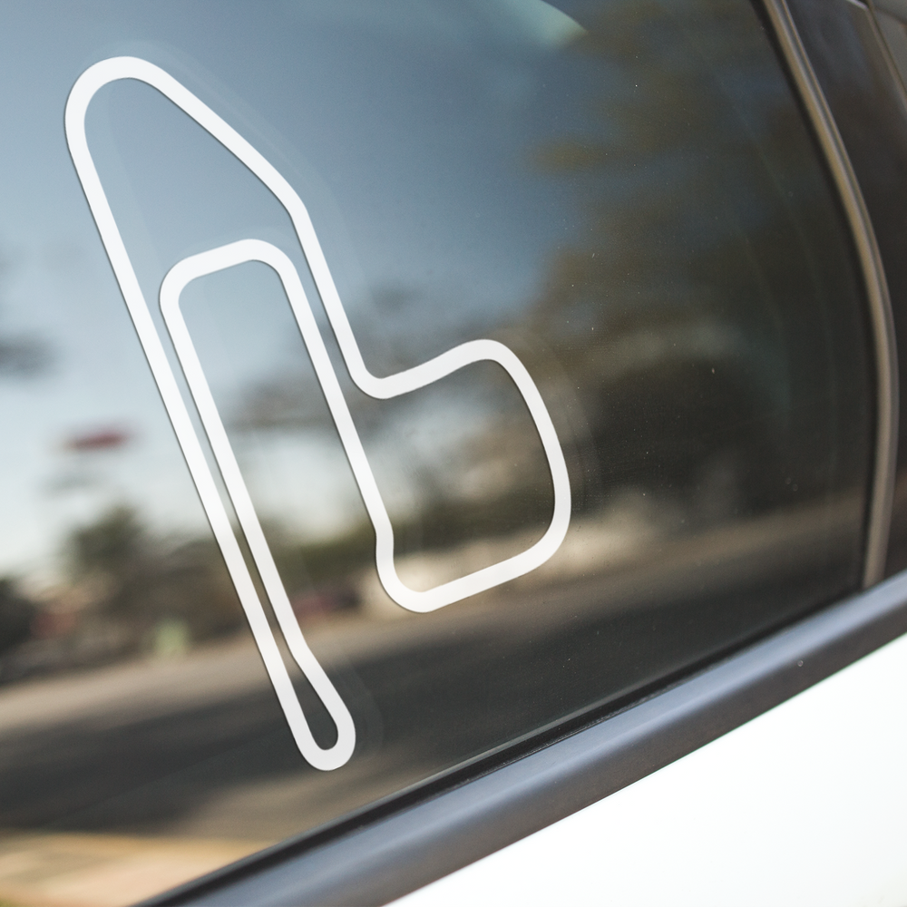 White M1 Concourse Track Outline Transfer Sticker