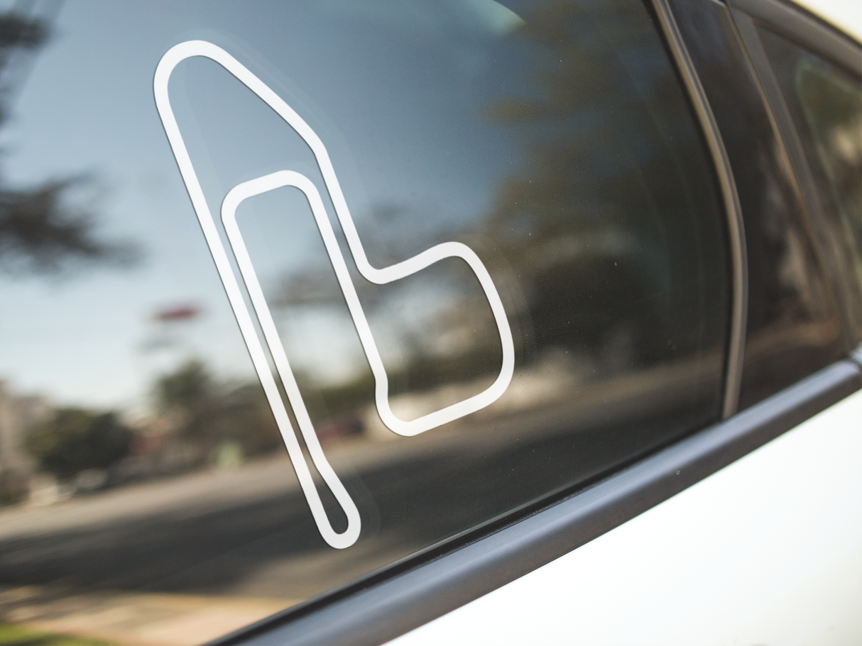 White M1 Concourse Track Outline Transfer Sticker