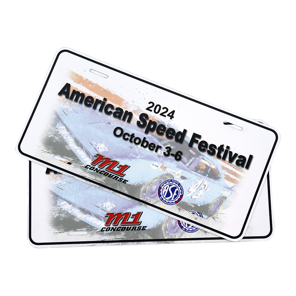 2024 American Speed Festival Commemorative License Plate