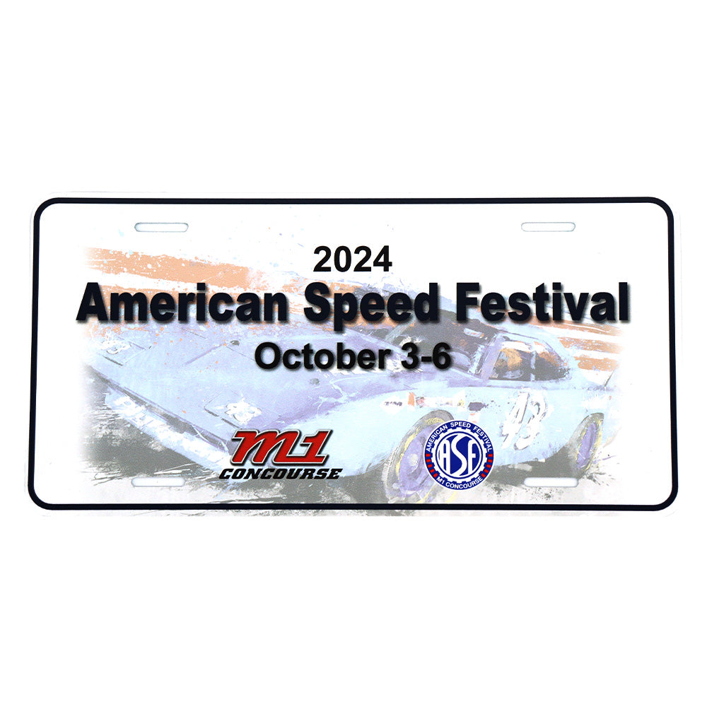 2024 American Speed Festival Commemorative License Plate