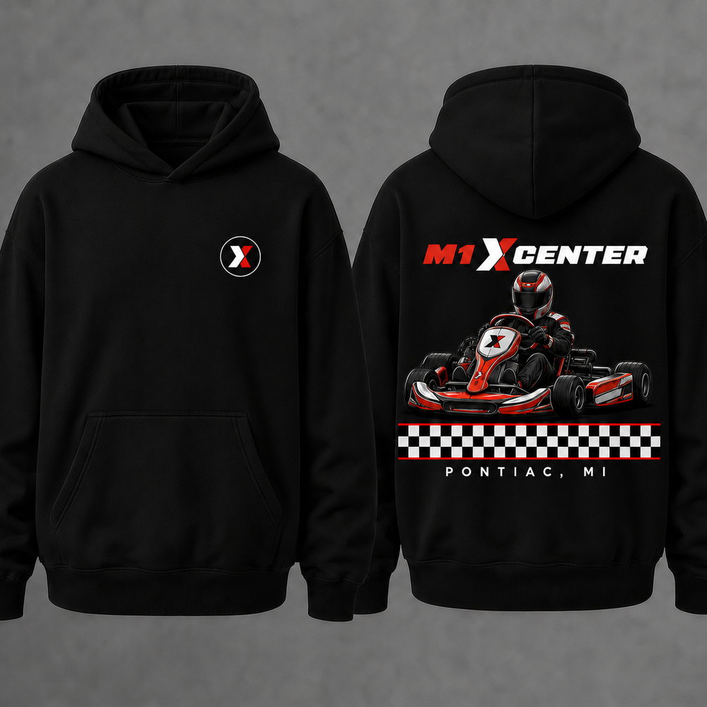 M1 X Center Kart Racer Hoodie