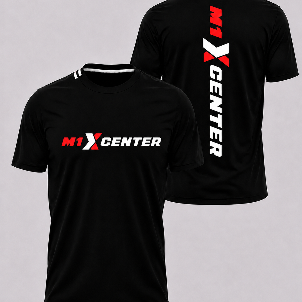 M1 X Center Vertical Wordmark Tee