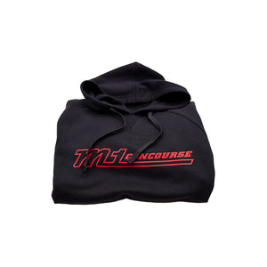 M1 Concourse Black Hoodie – Bold Chest Logo Edition