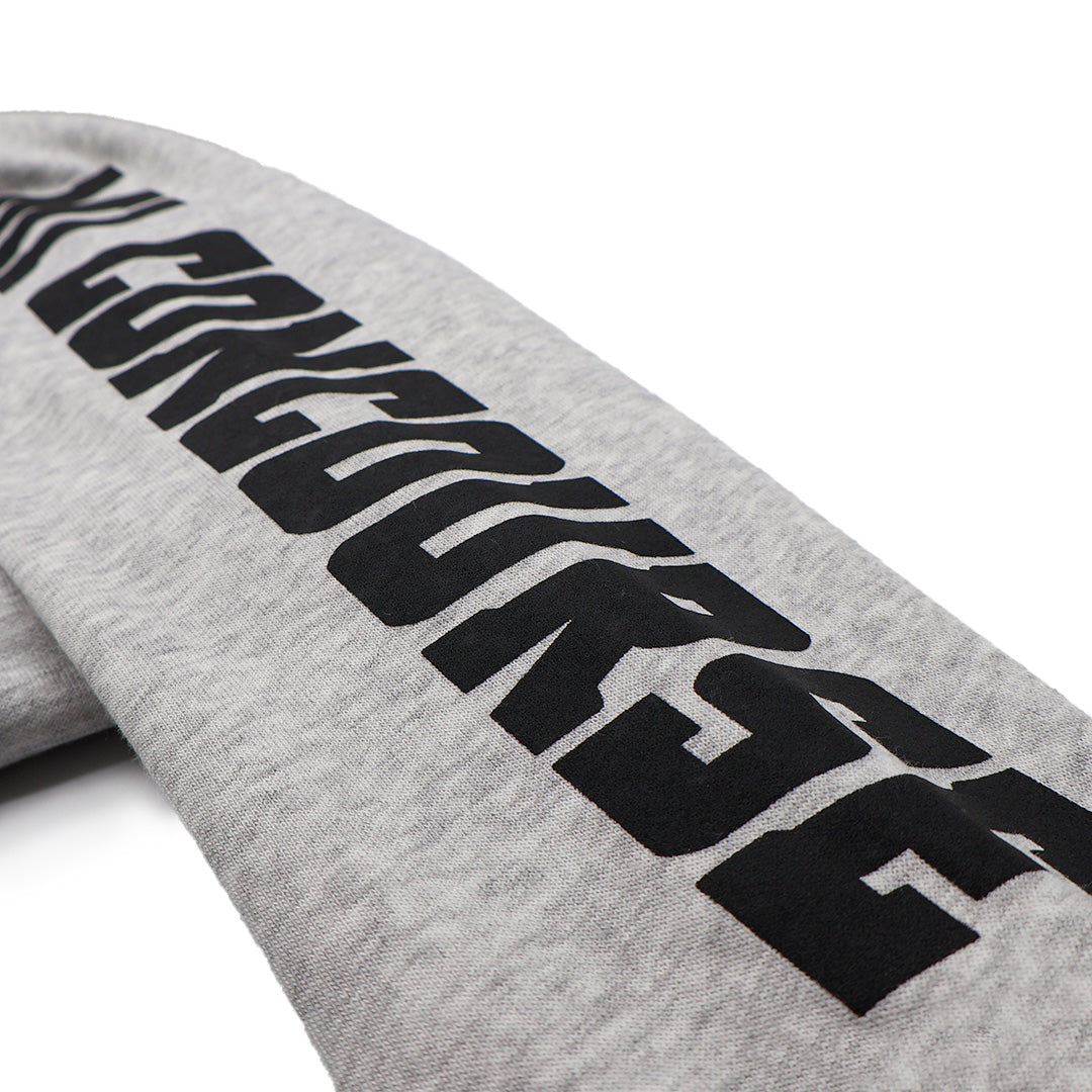M1 Concourse Gray Hoodie – Red Logo + Sleeve Print