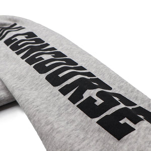 M1 Concourse Gray Hoodie – Red Logo + Sleeve Print