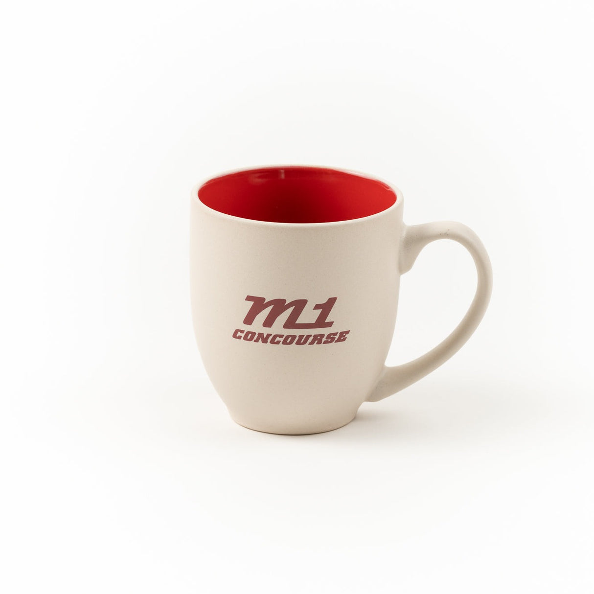 Ceramic M1 Concourse Coffee Mug - Tan Outside, Red Inside