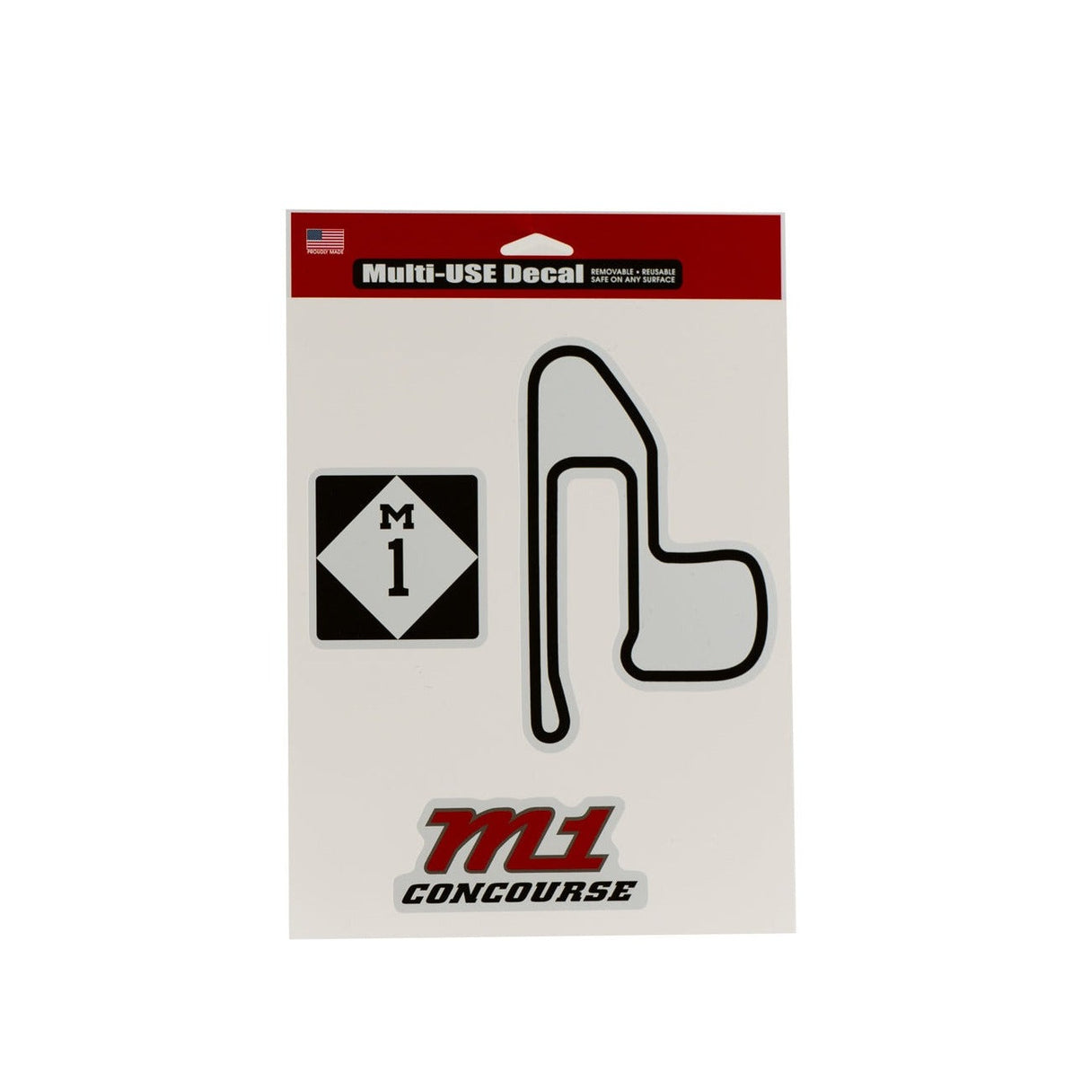 Multi-Use Decal Pack - 3-Pack: M1 Logo, Sign, and Track