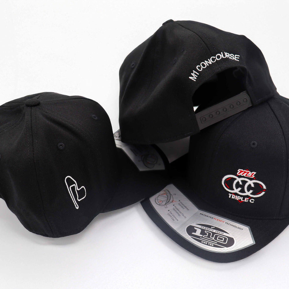 M1CCC Black Snapback Hat – FLEXFIT® Tech, Full-Throttle Style