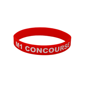 Red M1 Concourse Premium Silicone Wristband