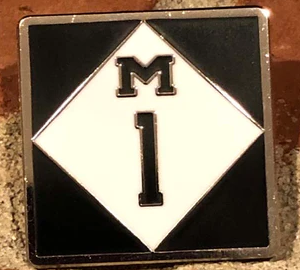 M1 Street Sign Lapel Pin