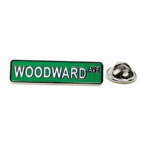 Woodward Ave Green Lapel Pin