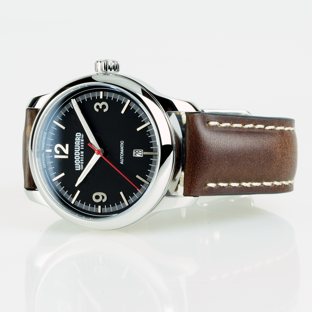 Timepiece - WDS Watch Black Face with Brown Leather Strap (Style #2)