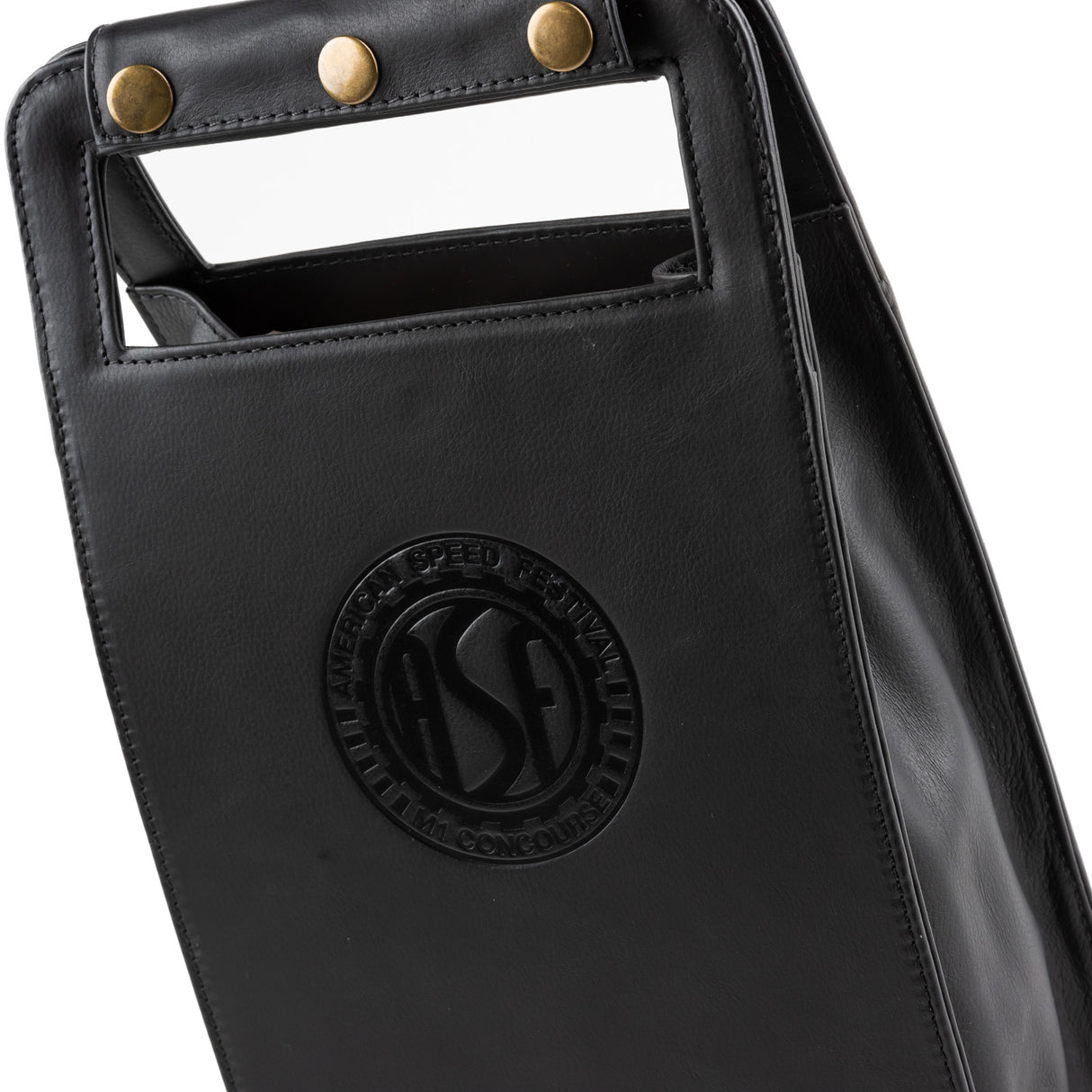 American Speed Festival Logo Leather Wine Carrier