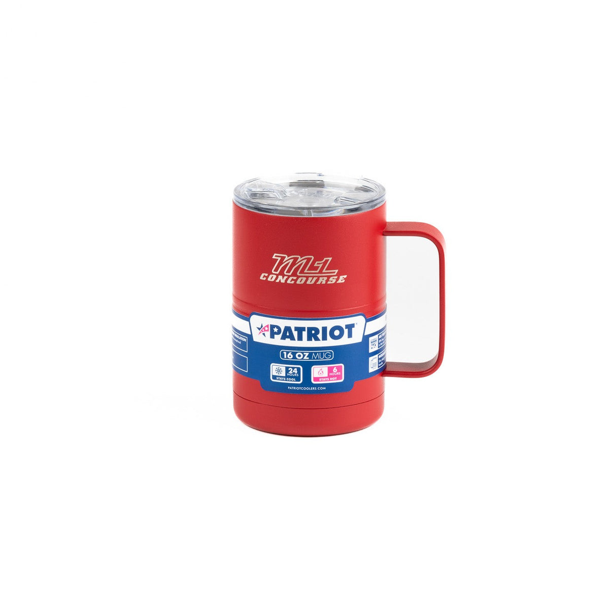 Patriot Red Thermal Mug with M1 Concourse Logo - 16 oz